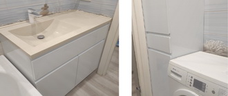 мебель для ванной (тумба и шкаф) по индивидуальному заказу 971