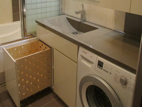 мебель для ванной по индивидуальному заказу со стиральной машиной